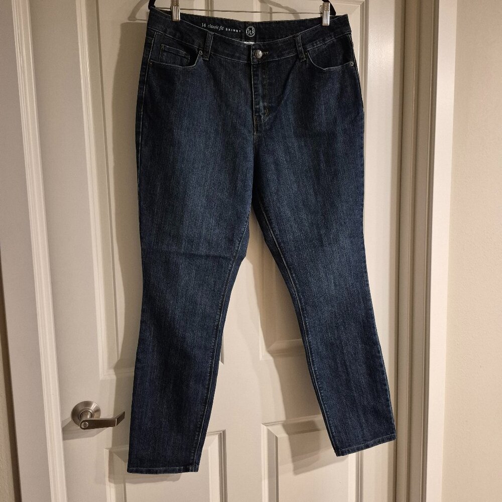 Dress Barn W62 Jeans 14 Classic Fit Skinny EUC